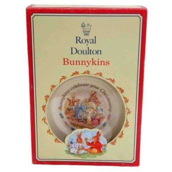Royal Doulton "Bunnykins'' Bone China Box Set "Celebrate Your Christening" 1993 - Picture 1 of 11